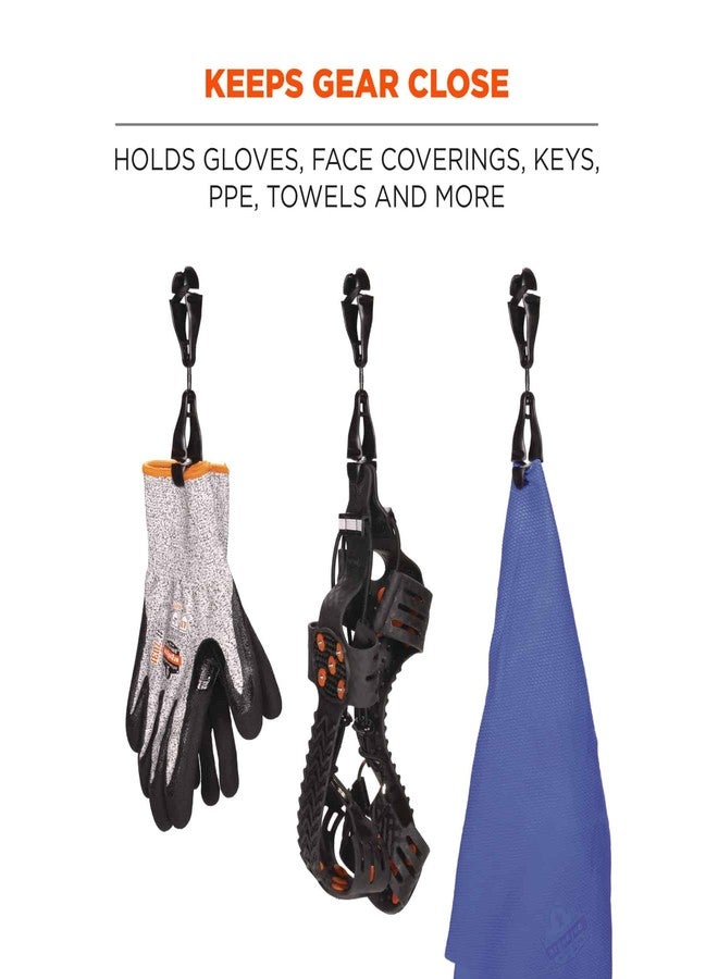 Ergodyne Squids 3420 Swiveling Glove Clip Holder with Dual Clips - Image 2