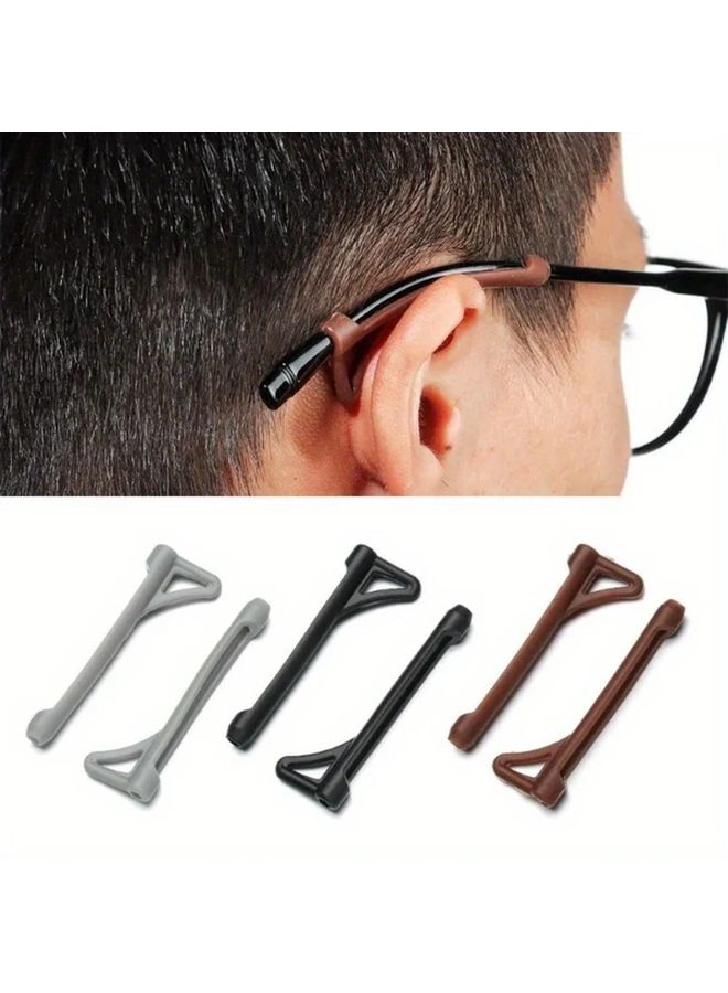 10Pcs Black Anti Slip Silicone Eyewear Retainers Universal Fit Sports Glasses Ear Hook - Image 3