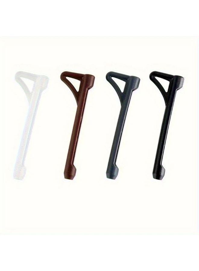 10Pcs Black Anti Slip Silicone Eyewear Retainers Universal Fit Sports Glasses Ear Hook - Image 4