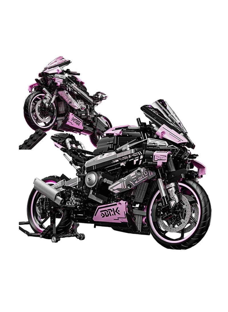 Motorcycle Building Blocks Toy Kit, 1920+ PCS Motorbike Bricks Sets, Adults and Motorcycle Enthusiasts, Collectible Building Toy for 6+ Year Old Birthday Gifts, Build a Model Motorcycle  - Image 1