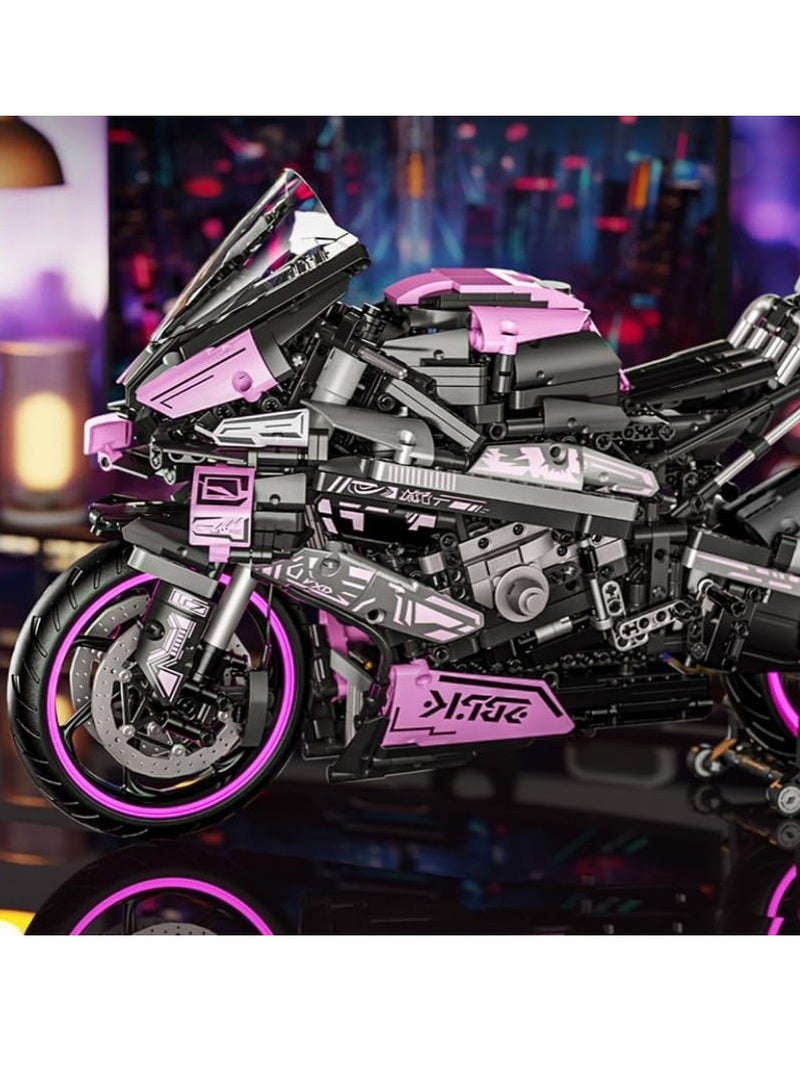 Motorcycle Building Blocks Toy Kit, 1920+ PCS Motorbike Bricks Sets, Adults and Motorcycle Enthusiasts, Collectible Building Toy for 6+ Year Old Birthday Gifts, Build a Model Motorcycle  - Image 5