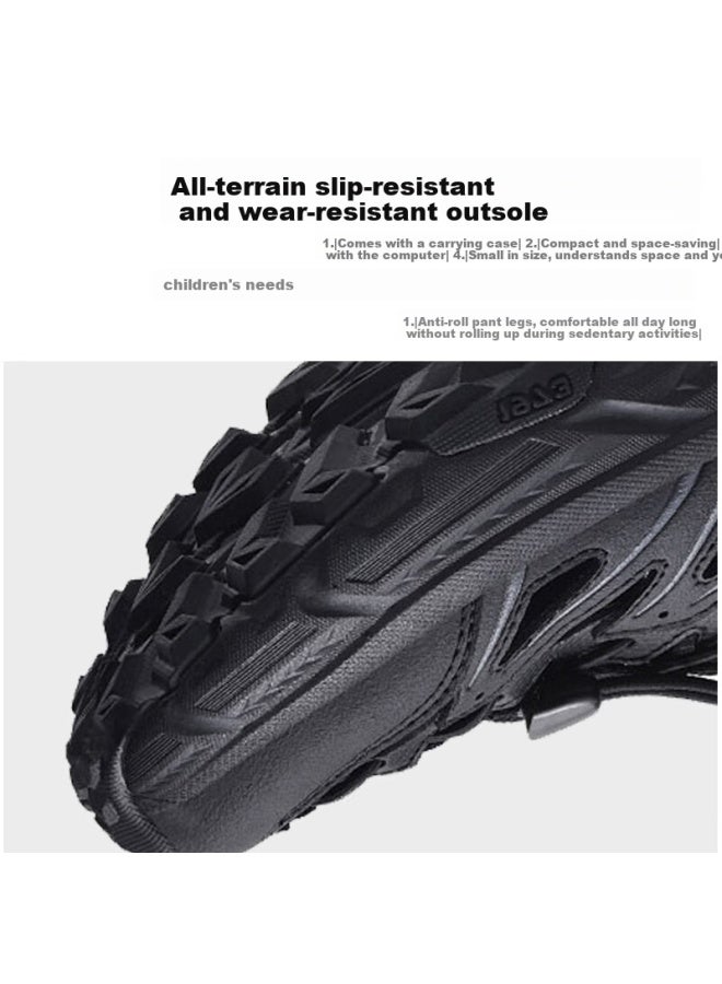 Lotto Men's Running Shoes Summer Breathable Soft Bottom Hollow Shoes Outdoor Beach Sandals 1332 Black Size 41 - Image 3