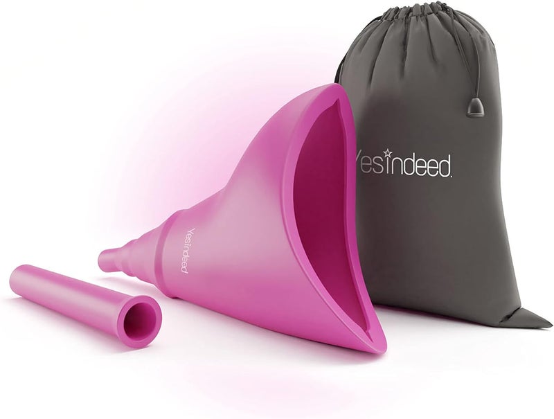 YESINDEED The Original Female Urination Device Silicone Funnel Urine Cups Portable Urinal for Women Standing Up to Pee Reusable Easy to Clean, for After Surgery, Outdoor +Extension Tube (Purple) - Image 2
