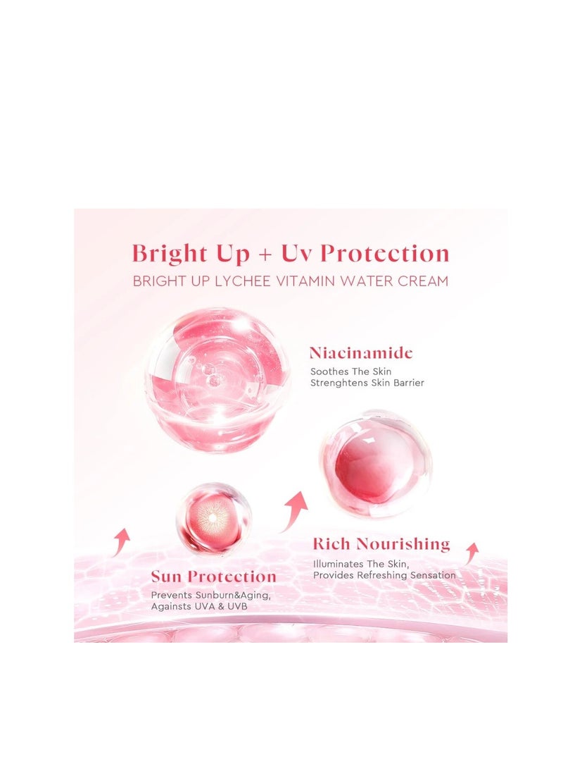 Glad2Glow Lychee Vitamin Water Cream 30g - Image 3