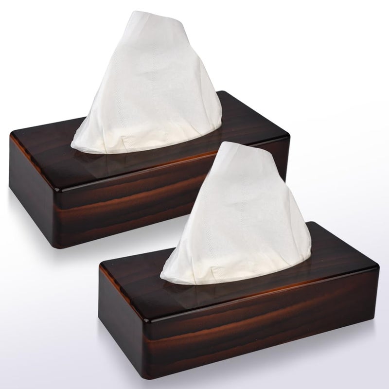 iota Convenient Tissue Paper Dispenser with 100 Pulls of Tissue Included for Free - Convenient Holder for Home, Car or Office Use - Bonus Pack, Easy Refill (Pack of 2, Brown) - Image 1