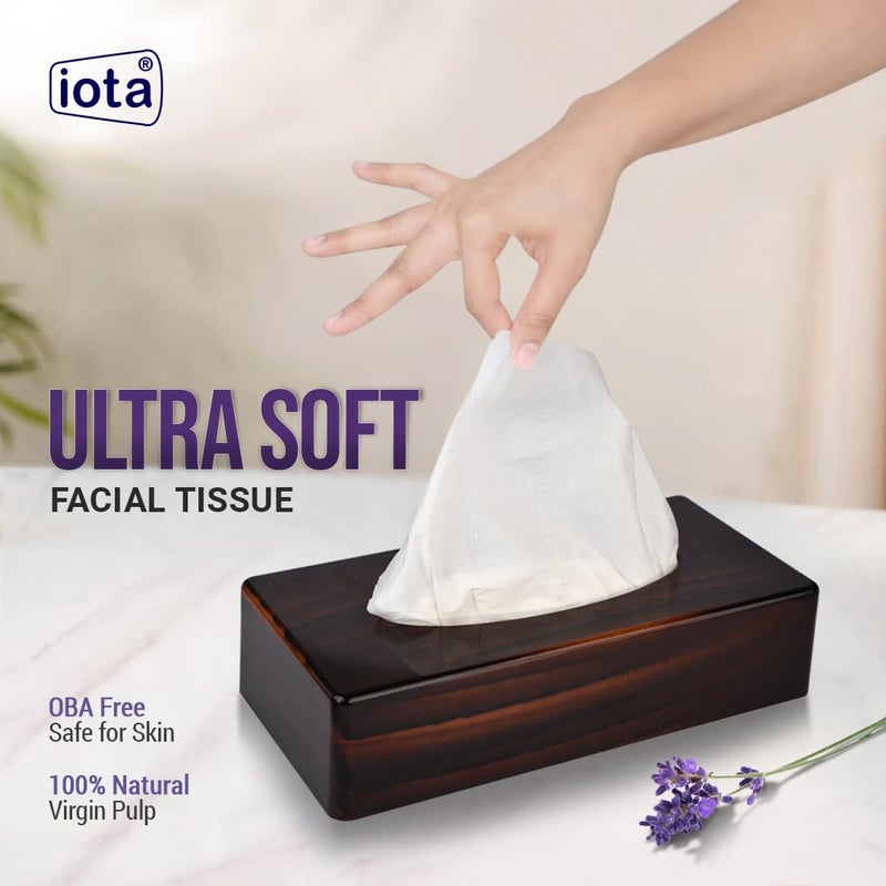 iota Convenient Tissue Paper Dispenser with 100 Pulls of Tissue Included for Free - Convenient Holder for Home, Car or Office Use - Bonus Pack, Easy Refill (Pack of 2, Brown) - Image 4