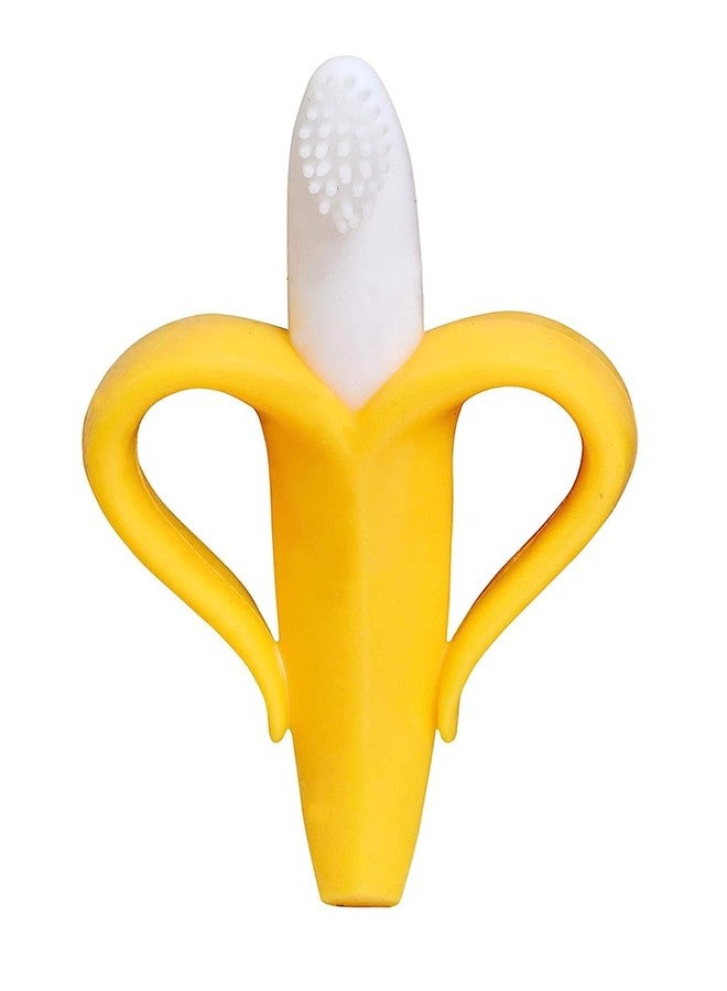 Aplam Chaplam Infant Silicone Teether For Baby|Teether For Baby 6-12 Months |Baby Teether 3-6 Months Babies|Teether For 6 To 12 Months Baby Bpa Free Combo Pack (Banana Yellow) - Image 1