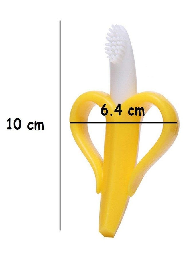 Aplam Chaplam Infant Silicone Teether For Baby|Teether For Baby 6-12 Months |Baby Teether 3-6 Months Babies|Teether For 6 To 12 Months Baby Bpa Free Combo Pack (Banana Yellow) - Image 2