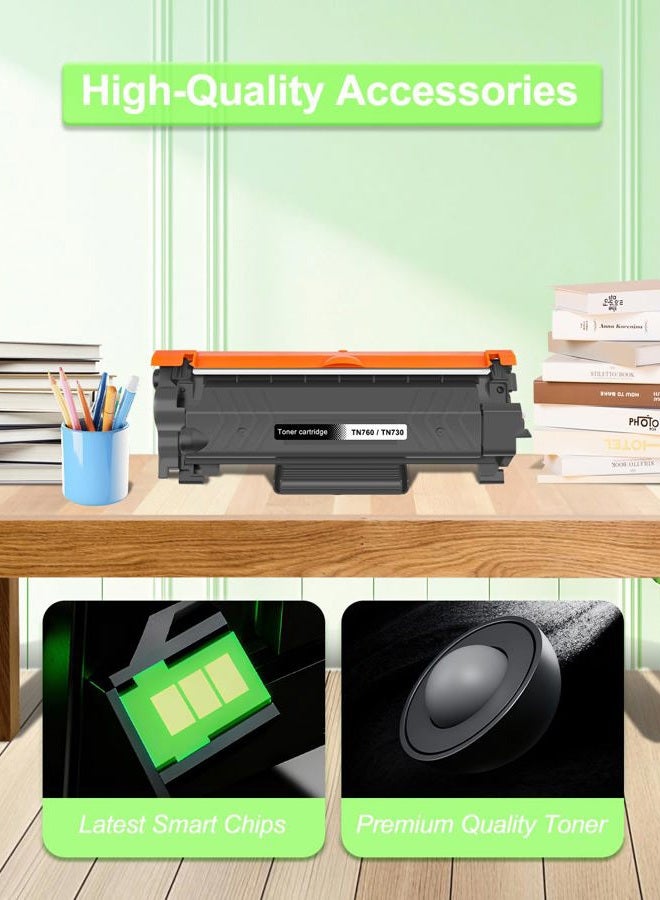 GREENCYCLE Compatible Toner Cartridge Replacement for Brother TN760 TN-760 TN730 with CHIP to Use with HL-L2350DW HL-L2395DW HL-L2390DW HL-L2370DW MFC-L2750DW MFC-L2710DW laser printer (Black, 1-Pack) - Image 4