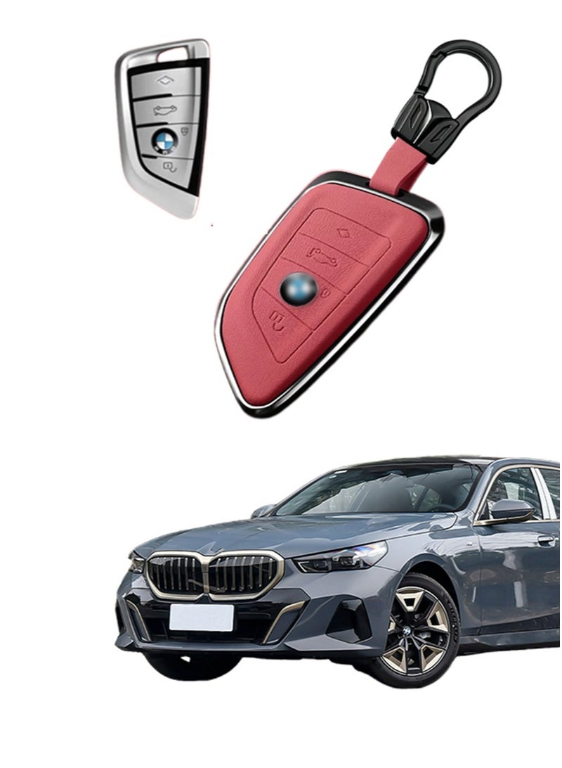 BMW Car key sleeve, suitable for BMW car key sleeve, perfectly wraps car keys, higher-end, fall-resistant, material: the first layer of cowhide. - Image 1