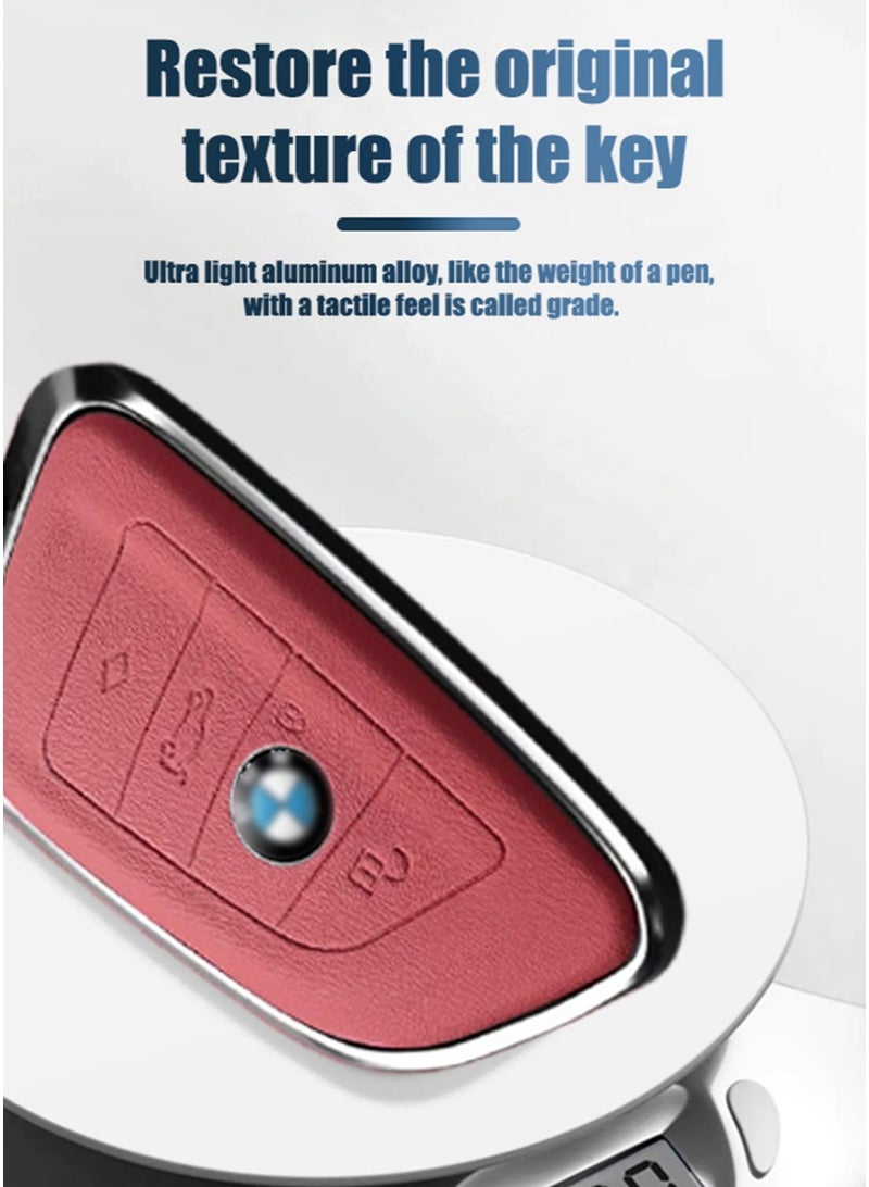BMW Car key sleeve, suitable for BMW car key sleeve, perfectly wraps car keys, higher-end, fall-resistant, material: the first layer of cowhide. - Image 3