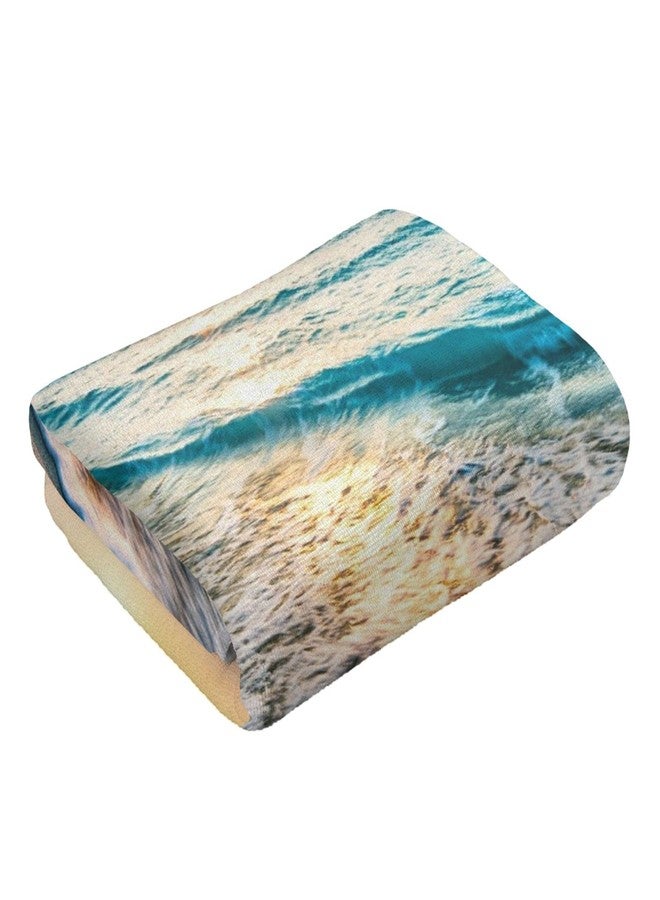 COVASA Hand Towels for Bathroom,Set of 2,Tropical Sea Beach Ocean Waves Seaside Scene Island Hawaiian Sunrise Theme,Microfiber Soft Highly Absorbent Face Towel for Hotel Spa,15.7"x27.5" - Image 2