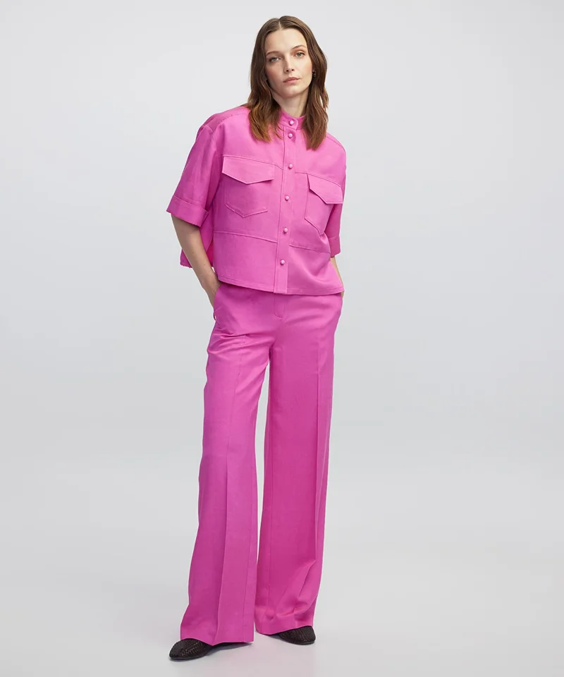 ابيكول Mandarin Collar Blouse