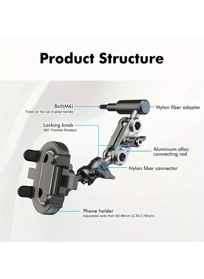 Black Car Tank 300 A Pillar Handrail Phone Holder Compatible With Harvard H9 - Image 4