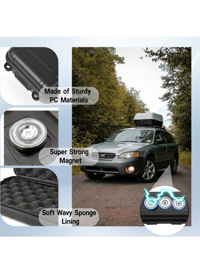 Riomhorry 2 Pcs Magnetic Key Holders Under Car, Hide Key Magnetic Box for Storage Key Indoors, Outdoors, Waterproof Hider Key on The Bottom of Car - Image 5