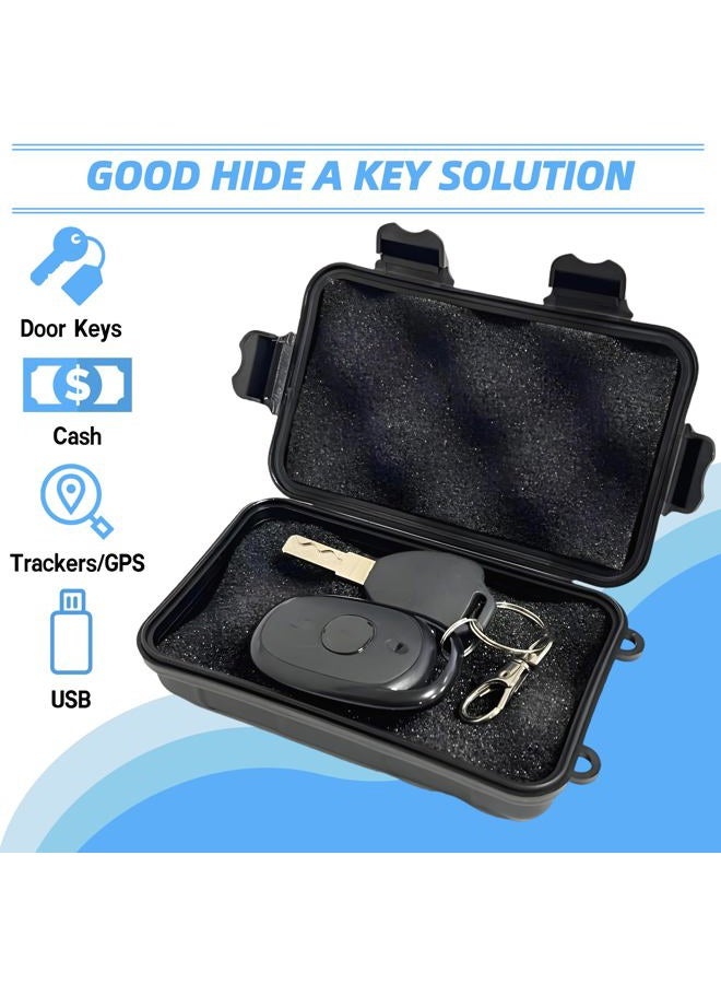 Riomhorry 2 Pcs Magnetic Key Holders Under Car, Hide Key Magnetic Box for Storage Key Indoors, Outdoors, Waterproof Hider Key on The Bottom of Car - Image 3