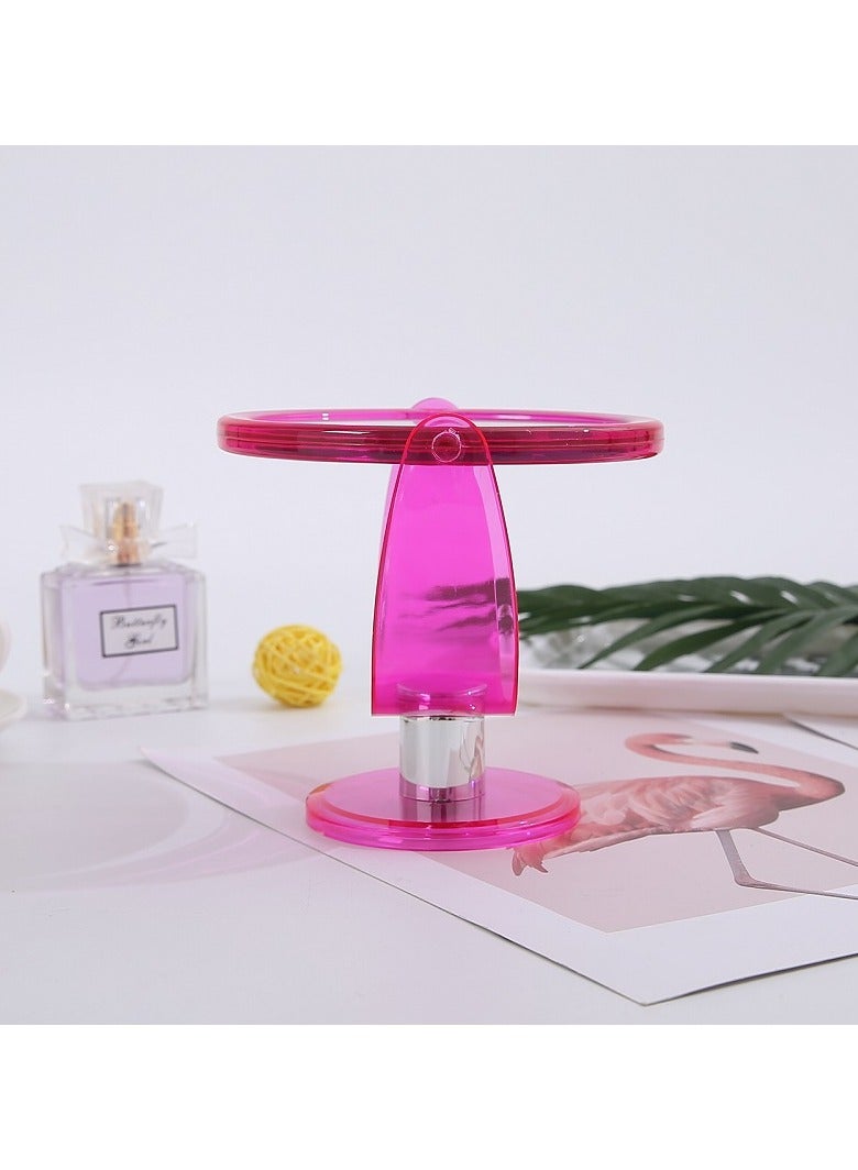 Professional Oval Mirrors with 360 Degree Rotation for Comfortable Everyday Experience Perfect View from All Directions for Home Use or on the Go - 1x & 10x Magnification - Clear Pink - Image 2