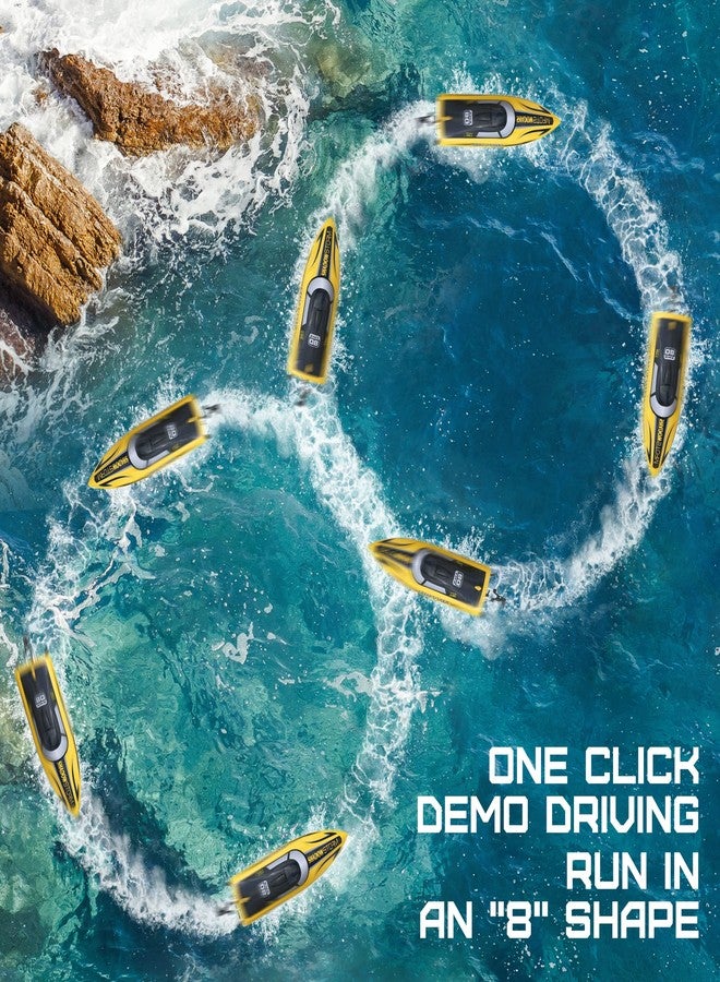 BEZGAR قارب تحكم عن بعد BEZGAR للأطفال - قارب RC سريع بتردد 2.4GHz مع أضواء LED وحقيبة محمولة للبرك والبحيرات والمياه المالحة، هدايا ألعاب مائية للصيف للأولاد والبنات من عمر 6 إلى 12 سنة - Image 4