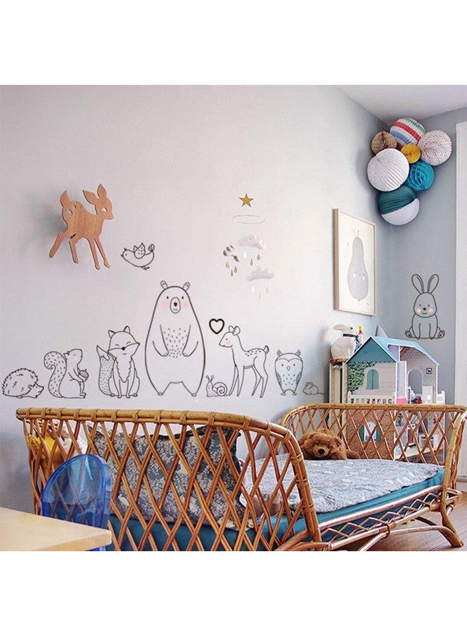 ديكوش ملصقات جدارية قابلة للتقشير واللصق لديكور حضانة سفاري لحيوانات كبيرة الحجم لديكور غرفة نوم الأطفال وحضانة الأطفال وغرفة اللعب - Image 3