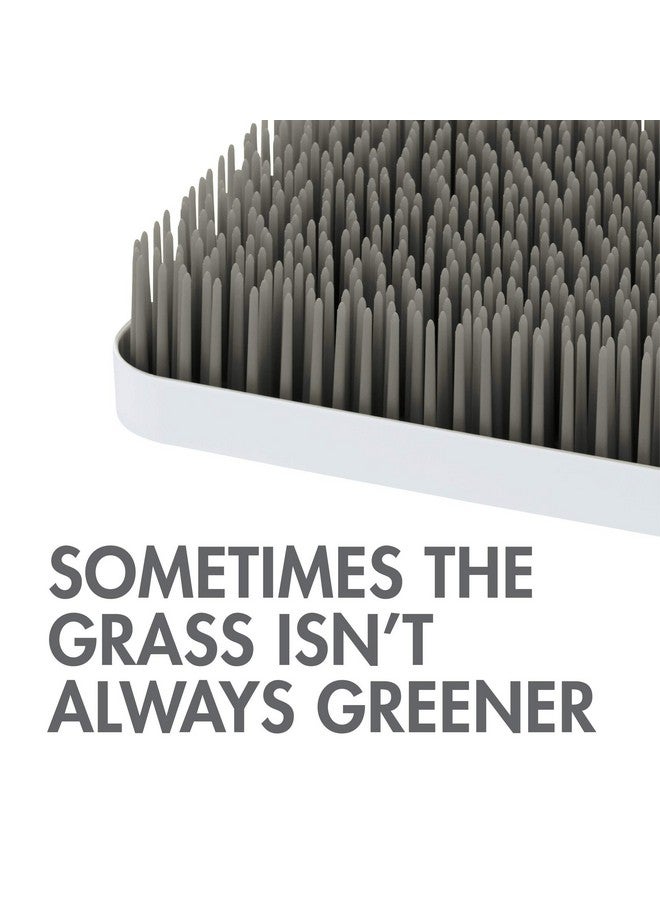 بون رف تجفيف بلاستيكي من Boon Grass - منظم زجاجات أطفال عصري - 9.75 × 9.88 × 3.0 بوصة - رمادي - Image 1