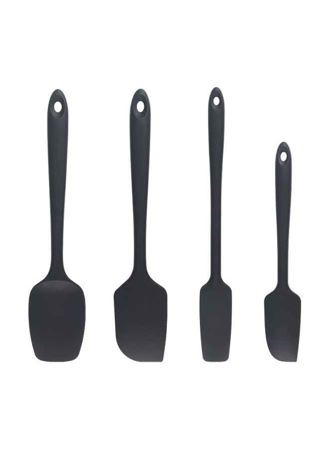 Baking Tools Suit Silicone Spatula Four-piece Baking Spatula Cream Cake Jam Spatula Suit-Specifications:Black Four-piece Set - Image 1