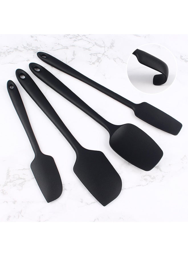 Baking Tools Suit Silicone Spatula Four-piece Baking Spatula Cream Cake Jam Spatula Suit-Specifications:Black Four-piece Set - Image 5
