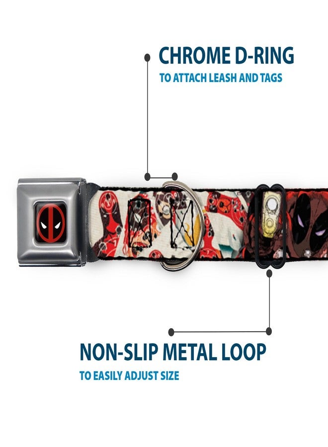 Buckle Down Buckle-Down Seatbelt Buckle Dog Collar - Deadpool Shooting/Targets - 1.5" Wide - Fits 16-23" Neck - Medium - Image 5