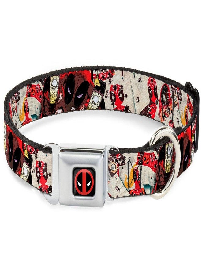 Buckle Down Buckle-Down Seatbelt Buckle Dog Collar - Deadpool Shooting/Targets - 1.5" Wide - Fits 16-23" Neck - Medium - Image 1