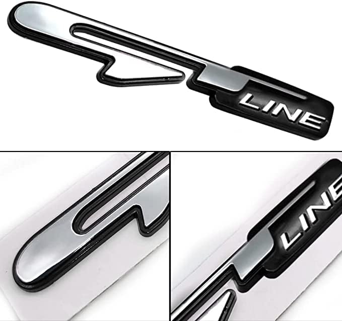 VRT GT LINE Decals Car Emblem Sticker Badge for KIA Vehicle Truck Front Fenders Bumper Side Window Trunk Boot Tailgate11 cm x 2 cm (Black) - Image 5