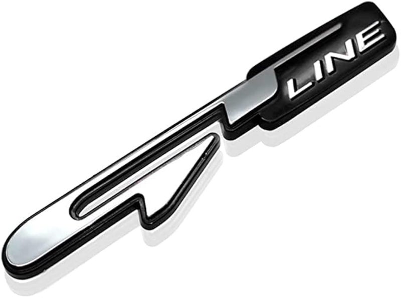 VRT GT LINE Decals Car Emblem Sticker Badge for KIA Vehicle Truck Front Fenders Bumper Side Window Trunk Boot Tailgate11 cm x 2 cm (Black) - Image 1