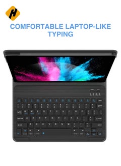 هوها Galaxy Tab S6 Lite 10.4 Case مع لوحة المفاتيح - لوحة المفاتيح اللاسلكية القابلة للفصل - غطاء حامل فوليو نحيف Premium لـ Samsung Galaxy Tab S6 Lite 10.4 بوصة SM -P610 SM -P615 2020 ،  - Image 4