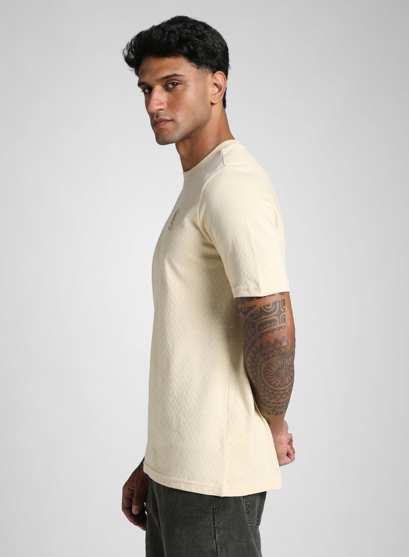 PUMA RCB Mens Beige Classic T-shirt - Image 2