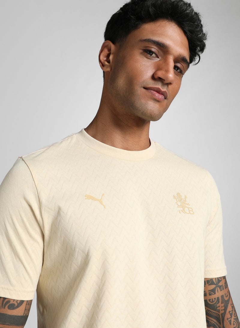 PUMA RCB Mens Beige Classic T-shirt - Image 3