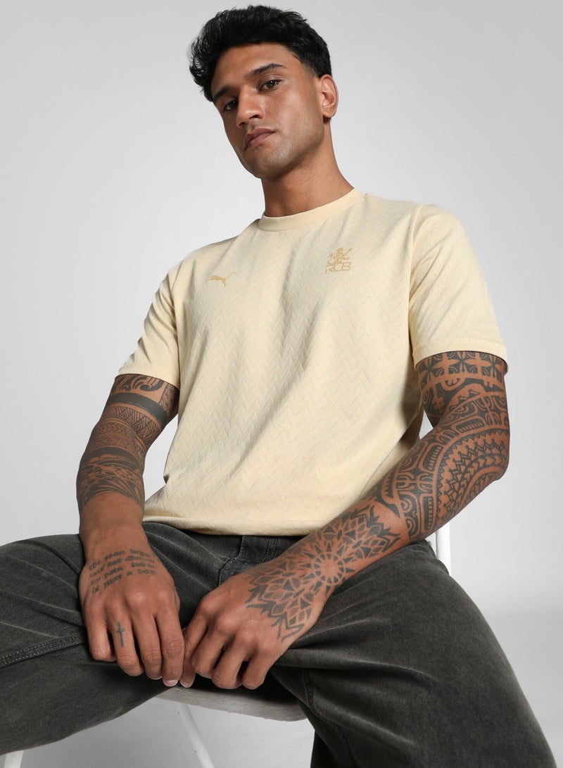 PUMA RCB Mens Beige Classic T-shirt - Image 1