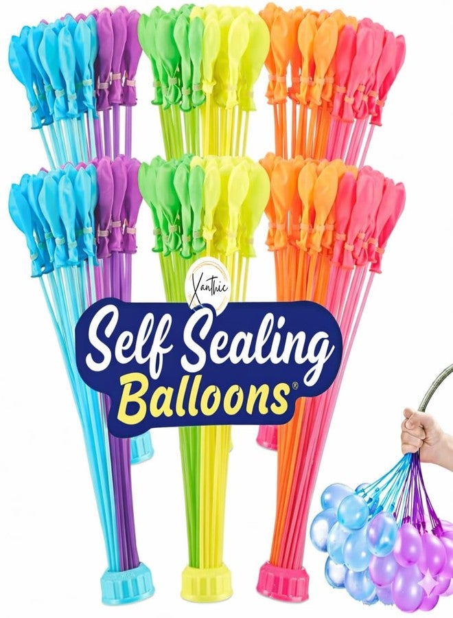 XANTHIC Water Balloons for Kids, Set of 6 Bunch - 222 Balloons, Quick Fill Easy Tie with Universal Tap Adapter, Holi Magic Water Balloons Fight - Image 1