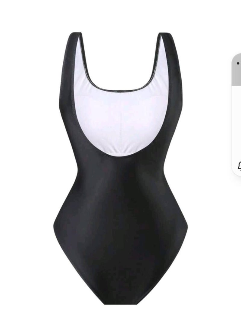 شي إن مجموعة ملابس سباحة نسائية جديدة من سويم أواسيس، مكونة من قطعتين، موديل 2025، من قطعة واحدة، بتصميم منقوش، مع فستان ماكسي شبكي للشاطئ، ملابس كاجوال للعطلات الصيفية - Image 4