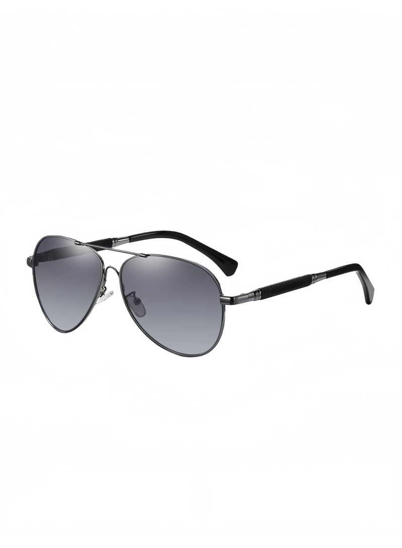 UV400 Retro Pilot Sunglasses, Neutral Lightweight Metal HD Men's Sunglasses, Suitable for Driving Beach, Desert Fishing, Daily Outdoor Activities - Image 1