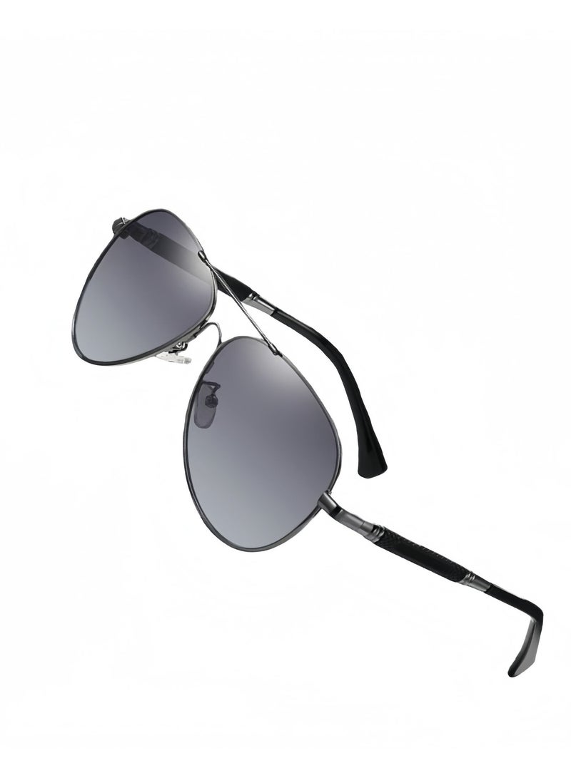 UV400 Retro Pilot Sunglasses, Neutral Lightweight Metal HD Men's Sunglasses, Suitable for Driving Beach, Desert Fishing, Daily Outdoor Activities - Image 5