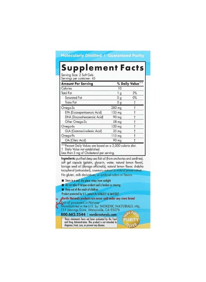Complete Omega Junior Ages 6 12 Lemon 90 Mini Soft Gels