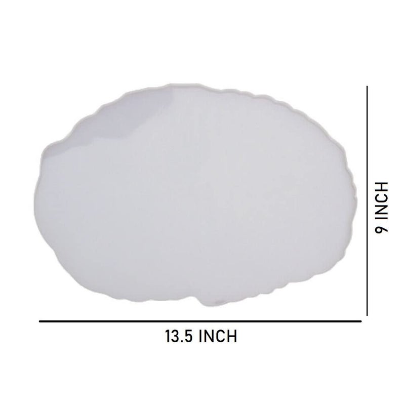 R H LIFESTYLE Silicone Oval Tray Plate Dish Casting Resin Molds for DIY Oval Trinket Mould 14 inch - Image 2