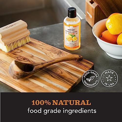 CLARK'S Cutting Board Organic Soap - Cleaner for Butcher Block, Countertop and Utensils - Enriched with Natural Orange & Lemon Extracts - Cleans and Restores Wood - Use Before Food Safe Mineral Oil - Image 3