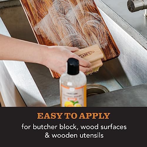 CLARK'S Cutting Board Organic Soap - Cleaner for Butcher Block, Countertop and Utensils - Enriched with Natural Orange & Lemon Extracts - Cleans and Restores Wood - Use Before Food Safe Mineral Oil - Image 4