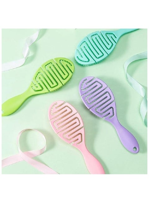 Detangling Hair Brush with Flexible Massage Bristles Detangling - Durable Massage Styling Tool for Wet and Dry Hair - Multicolor