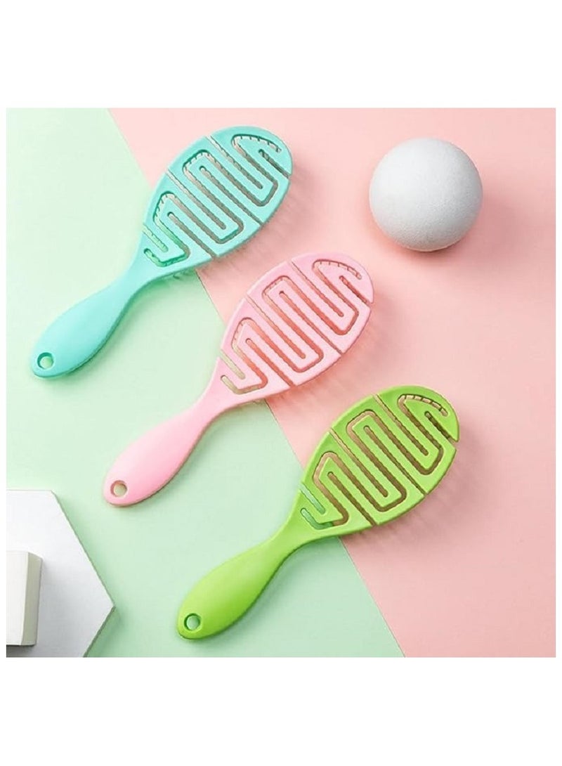 Generic Detangling Hair Brush with Flexible Massage Bristles Detangling - Durable Massage Styling Tool for Wet and Dry Hair - Multicolor  - Image 2