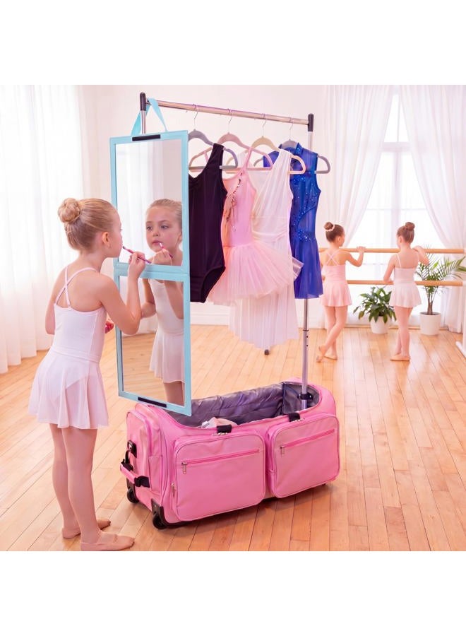 GlikCeil Travel Hanging Mirror Full Length for Dance Bag 33. 5 x 13. 4 Inch Foldable Backstage Mirror for Dancers Artists Aestheticians Home Spa Dance Competition Must Haves(Mint Green) - Image 3