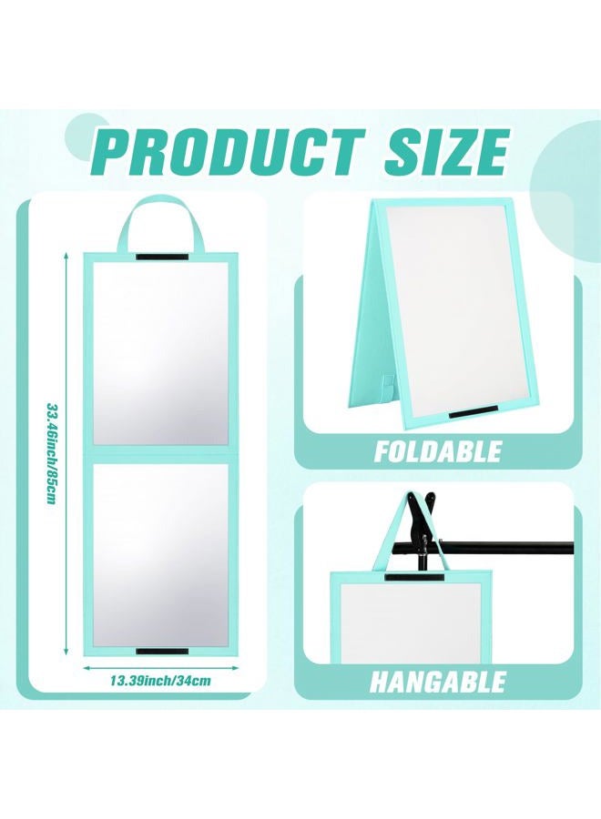 GlikCeil Travel Hanging Mirror Full Length for Dance Bag 33. 5 x 13. 4 Inch Foldable Backstage Mirror for Dancers Artists Aestheticians Home Spa Dance Competition Must Haves(Mint Green) - Image 2