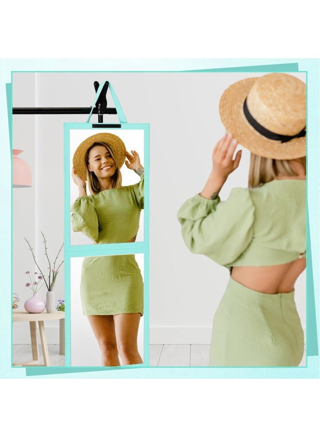GlikCeil Travel Hanging Mirror Full Length for Dance Bag 33. 5 x 13. 4 Inch Foldable Backstage Mirror for Dancers Artists Aestheticians Home Spa Dance Competition Must Haves(Mint Green) - Image 5