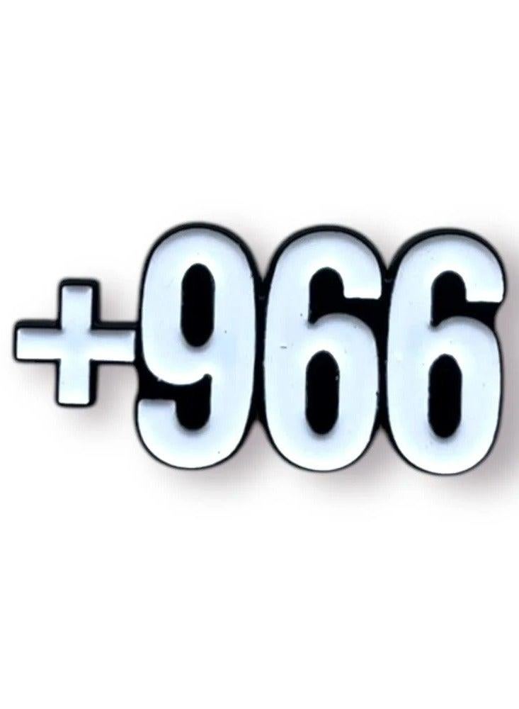 New +966 Logo Sticker High Quality 3D Metal Stickers