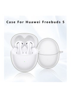 KASTWAVE Clear Case Compatible with Huawei FreeBuds 5, Protective Cover for Headphones, TPU Soft Thin Light-Weighted Cover with Anti-Lost Carabiner, Slim-Fit, Anti-Fall, Not Easy to Dirty  - Image 2