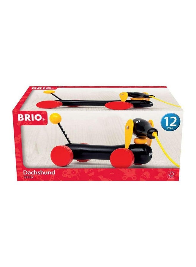 BRIO World - 30332 Pull Along Dachshund | Interactive Toddler Toy | Durable Wooden Construction | FSC Certified Sustainable Wood - Image 1